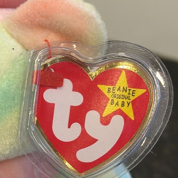 Ty "B.B. Bear" the Birthday Bear Beanie Baby, Vintage, Rare and Retired - Picture 10 of 11